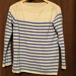 Gap boatneck striped sweater: Blue/Cream